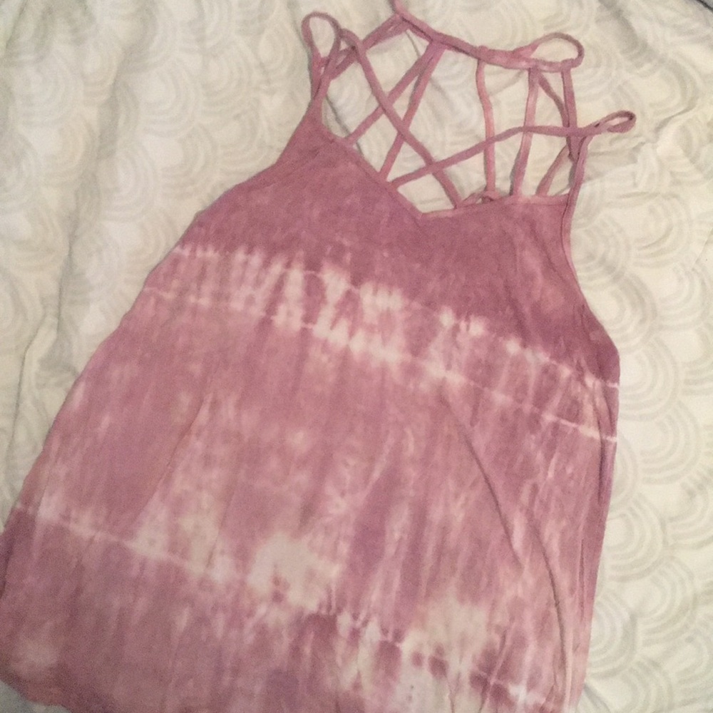 Aeo Soft and Sexy cage top tie dye top